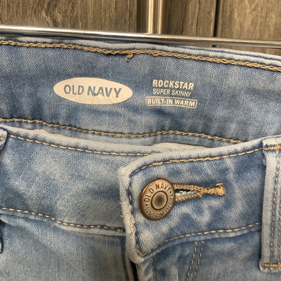 Old Navy Rockstar Super Skinny Light Blue Denim Stretch Jeans Women's Size 0 - Picture 2 of 8